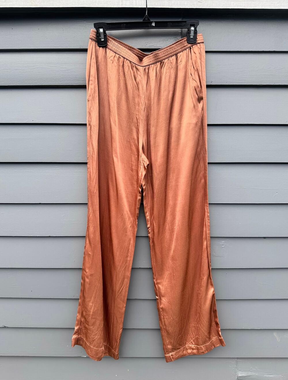 Enza Costa Satin Everywhere Pants Copper 1 Small S